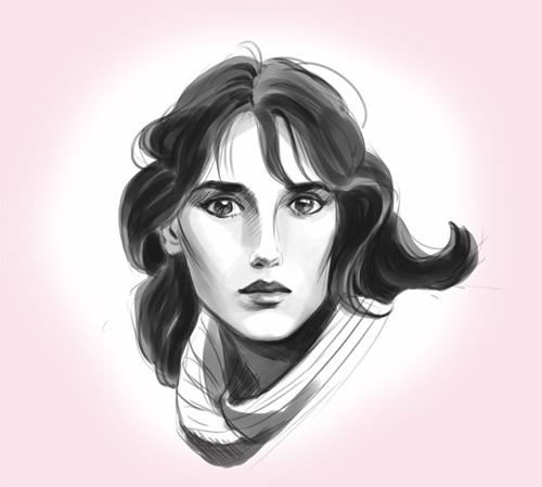 Isabelle Adjani portrait study