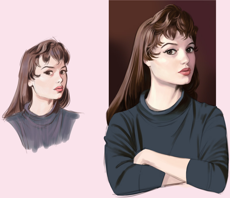 Brigitte Bardot portrait study