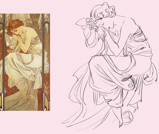 Alphonse Mucha Study