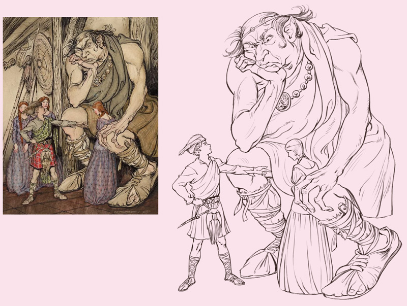 Arthur Rackham Illustration Study