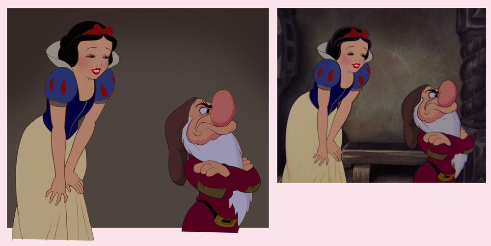 Snow White and Grumpy Disney Study