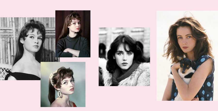 Reference Brigitte Bardot, Isabelle Adjani, Emmanuelle Beart