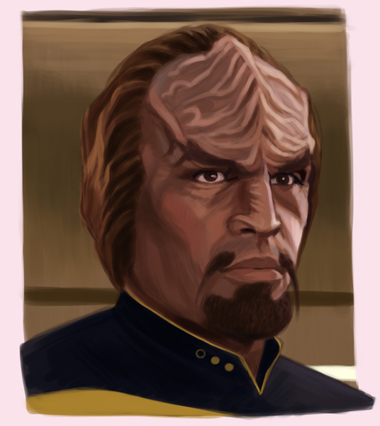 Portrait Worf Star Trek TNG
