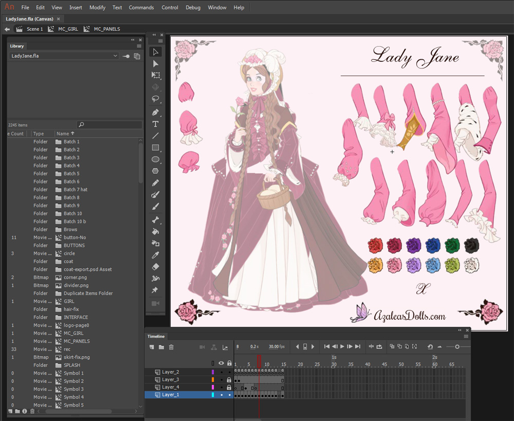 Clothes in Adobe Animate