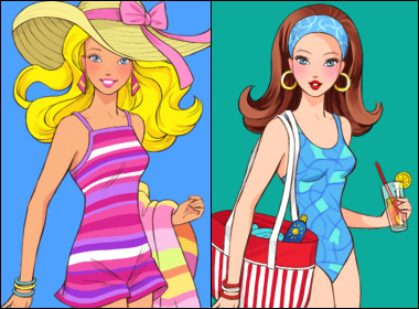 Dress up Barbie at the beach Html5