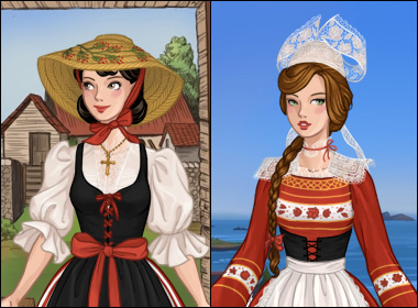 French Folklore Dress up Game