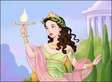 Dress up Aphrodite  Greek Gods Illustrations 