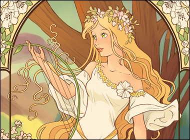 Mucha Maiden Dress up Game